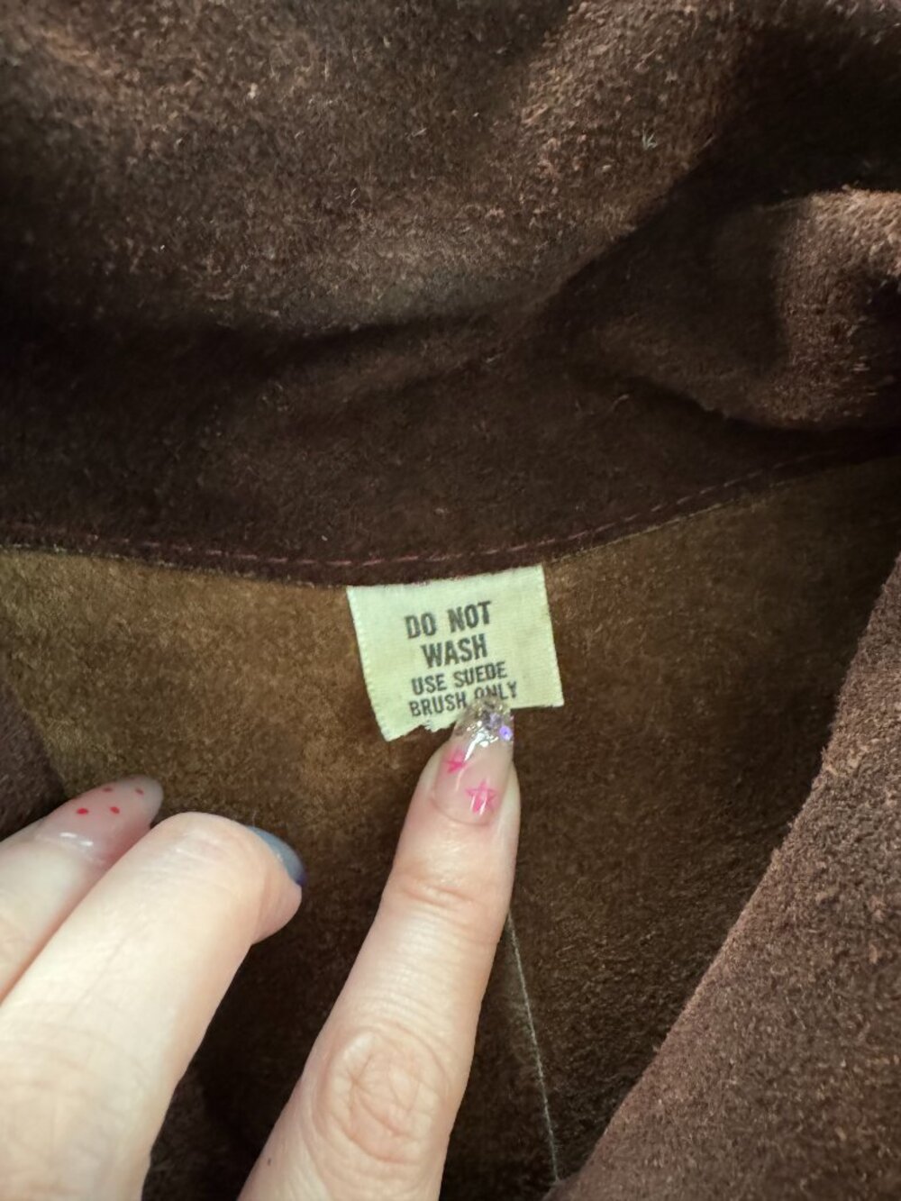 VINTAGE SUEDE CAPE PONCHO SIZE XS-S PREOWNED - Picture 10 of 16